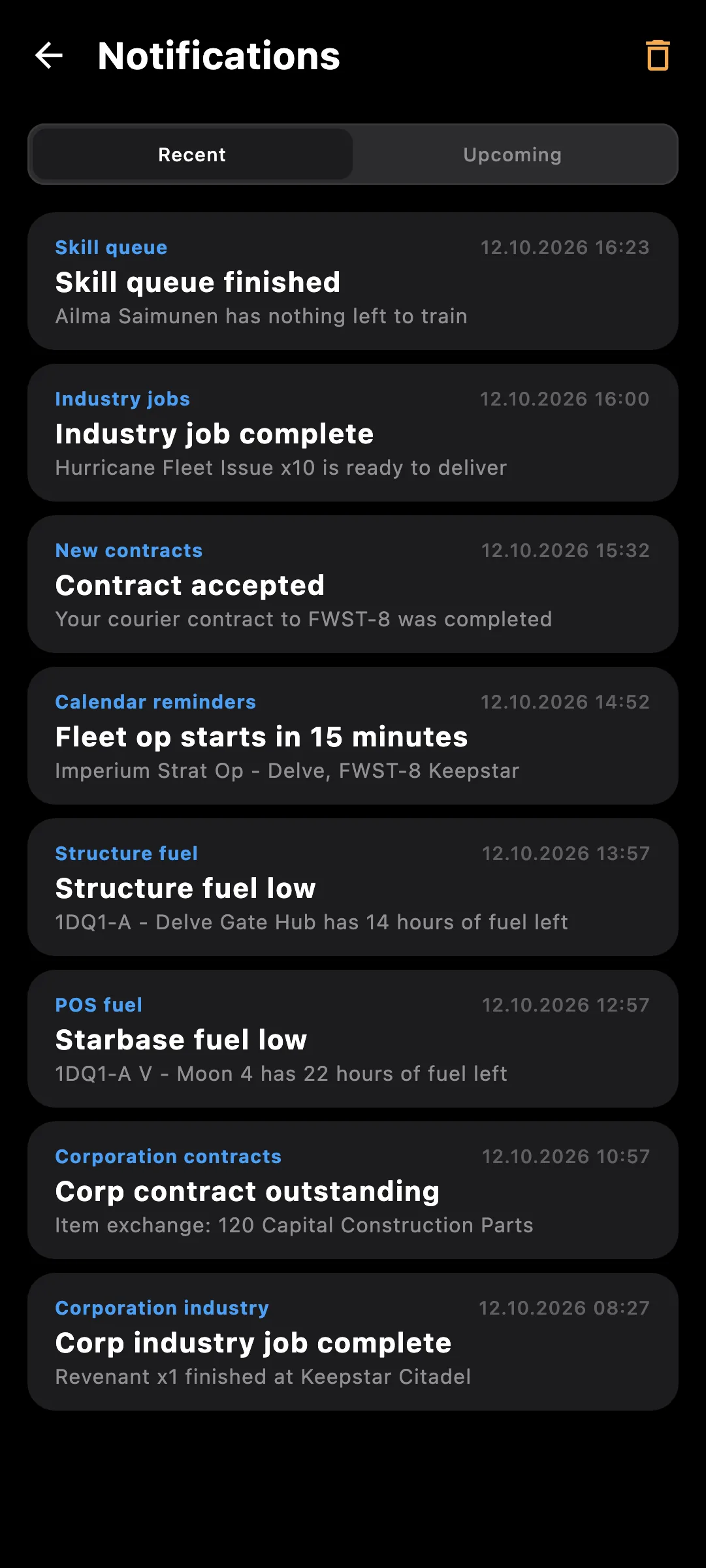 Notifications on a phone